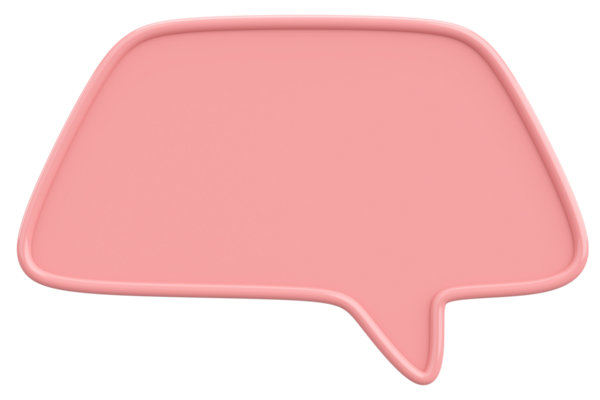 Konuşma balonu. Mesaj kutusu. 3B illüstrasyon.