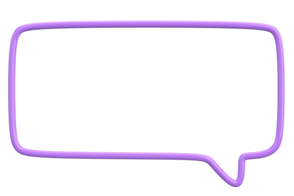 Konuşma balonu. Mesaj kutusu. 3B illüstrasyon.