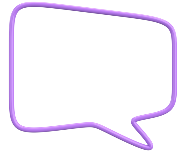 Konuşma balonu. Mesaj kutusu. 3B illüstrasyon.