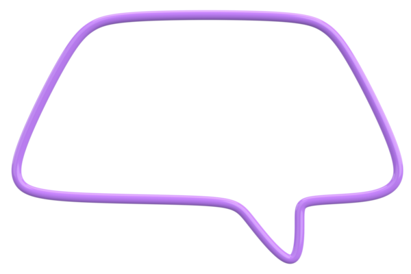 Konuşma balonu. Mesaj kutusu. 3B illüstrasyon.