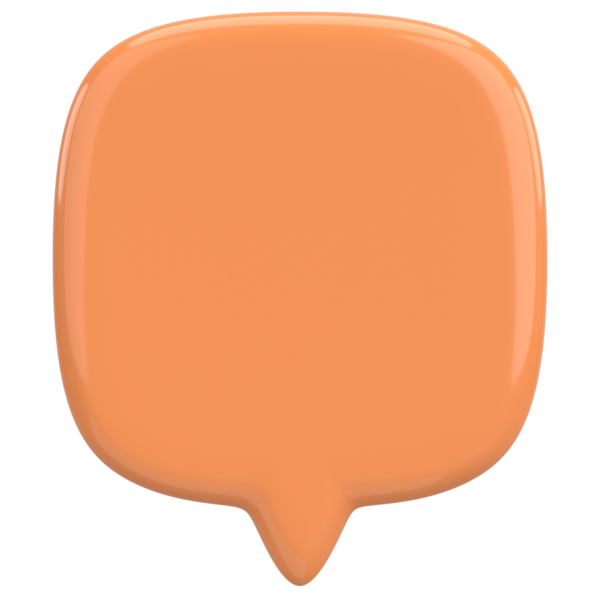 Konuşma balonu. Mesaj kutusu. 3B illüstrasyon.