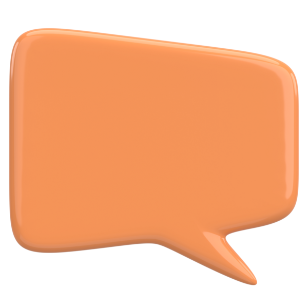 Konuşma balonu. Mesaj kutusu. 3B illüstrasyon.