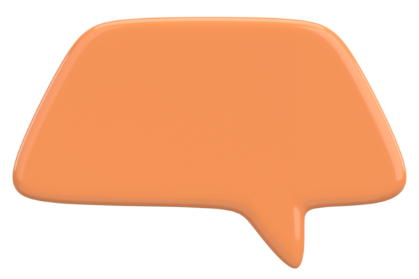 Konuşma balonu. Mesaj kutusu. 3B illüstrasyon.