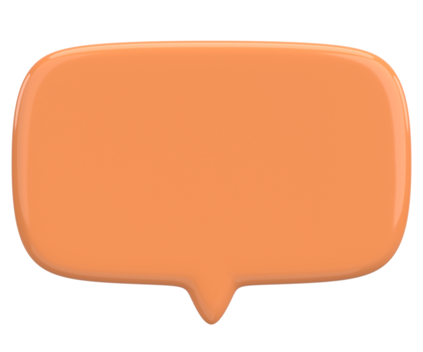 Konuşma balonu. Mesaj kutusu. 3B illüstrasyon.