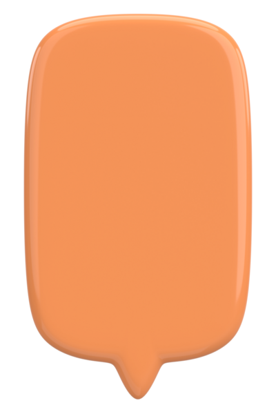 Konuşma balonu. Mesaj kutusu. 3B illüstrasyon.