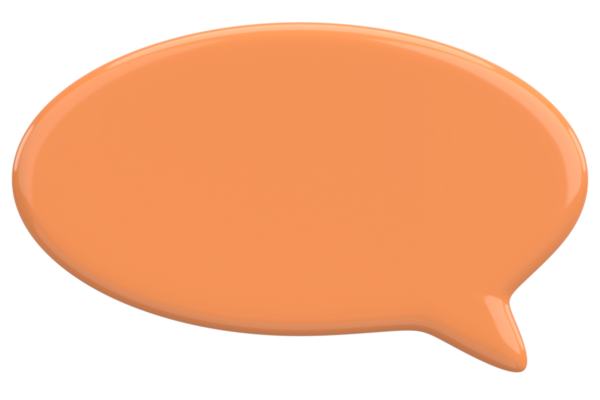 Konuşma balonu. Mesaj kutusu. 3B illüstrasyon.