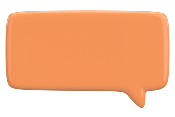 Konuşma balonu. Mesaj kutusu. 3B illüstrasyon.