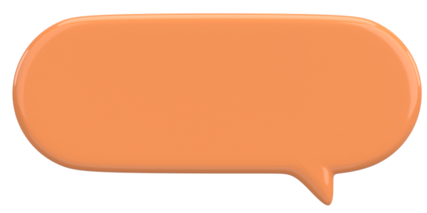 Konuşma balonu. Mesaj kutusu. 3B illüstrasyon.