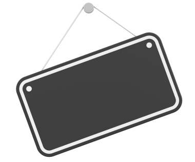 Boş Asılma İşareti. 3B Görüntü.