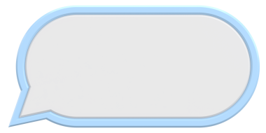 Boş Konuşma Balonu. 3B Görüntü.