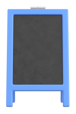 Bir Gıda Ekran Tahtasının 3B Görünümü.