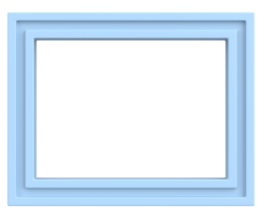 Resim çerçevesi. Manzara çerçevesi. 3B illüstrasyon.