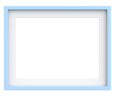 Resim çerçevesi. Manzara çerçevesi. 3B illüstrasyon.