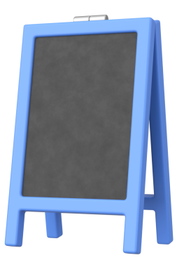 Bir Gıda Ekran Tahtasının 3B Görünümü.