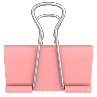 Bağlayıcı Klip. Kağıt Kıskaç. 3B illüstrasyon.