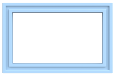 Resim çerçevesi. Manzara çerçevesi. 3B illüstrasyon.