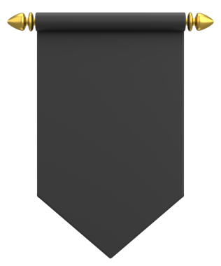 Pennant Bayrağının 3B çizimi.