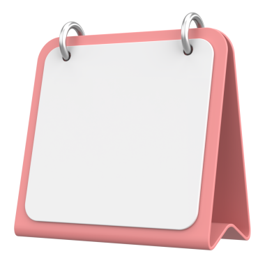 Boş takvim. Üç boyutlu takvim. 3B illüstrasyon.