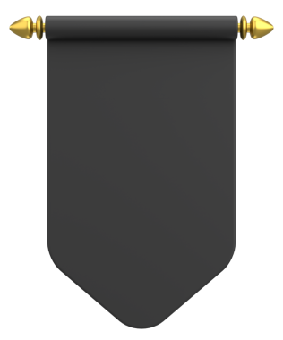 Pennant Bayrağının 3B çizimi.