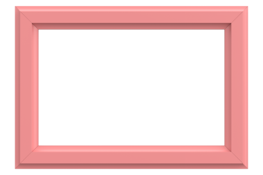 Resim çerçevesi. Manzara çerçevesi. 3B illüstrasyon.