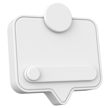 Diyalog kutusunun 3 boyutlu çizimi. Bildirim kutusu.