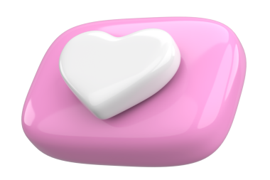 İkon gibi. Düğme gibi. 3B illüstrasyon.