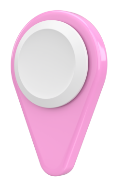 Konum İşaretinin 3B Görünümü.