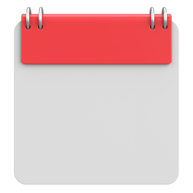 Boş takvim. Üç boyutlu takvim. 3B illüstrasyon.