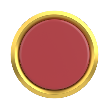 Lüks düğmesi. Boş tuş. 3B illüstrasyon.