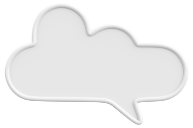 Konuşma balonu. Mesaj kutusu. 3B illüstrasyon.