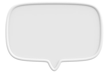 Konuşma balonu. Mesaj kutusu. 3B illüstrasyon.