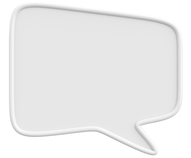 Konuşma balonu. Mesaj kutusu. 3B illüstrasyon.