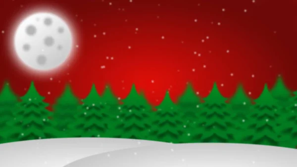 Vánoční Pozadí Vánoční Stromeček Sníh Vánoční Přání Ilustrace — Stock fotografie