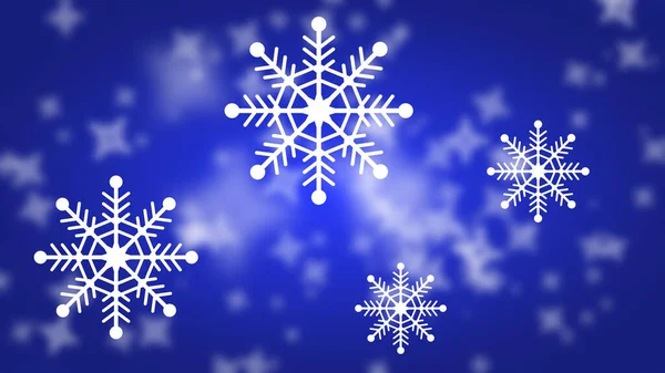 Neve Ilustração Christal Sobre Fundo Azul Olho Agradável Imagem Inverno — Fotografia de Stock
