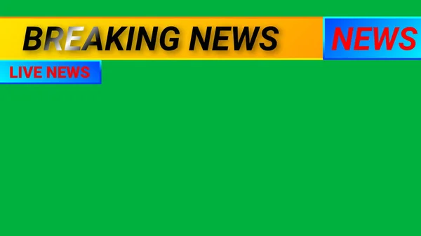 breaking news illustration on green screen. breaking news and live news image.