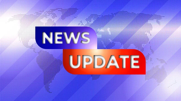 News update with moving bright light on blue background with World map. news, news update and breaking news illustration.