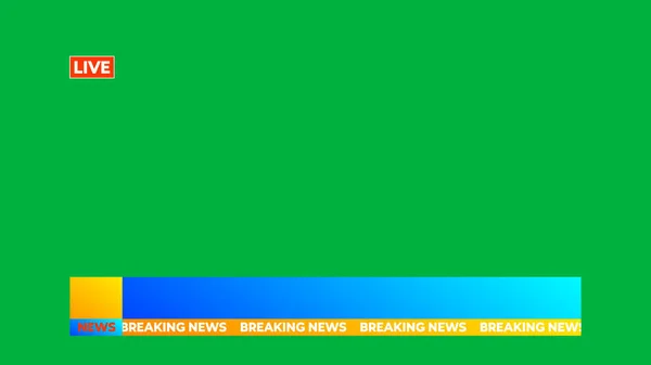 breaking news and live news illustration image on green screen. concept for daily news.