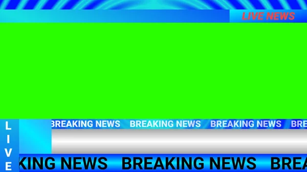 news logo, live news and news events text space illustration image. green screen News background.
