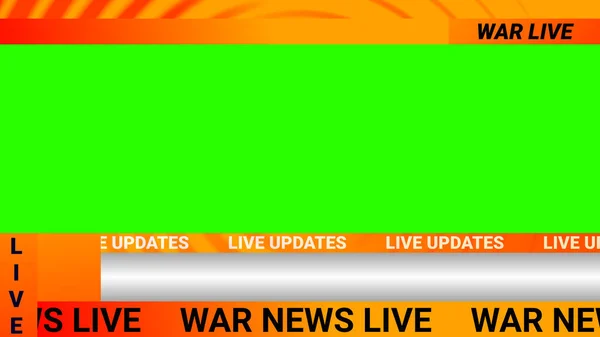 news logo, live news and news events text space illustration image. green screen News background