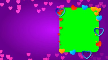 pink heart shape frame with photo space. celebrate love event illustration.