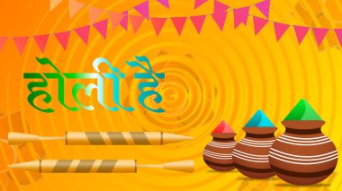 yellow gradient background for holi festival.  holi Hein means its holi.