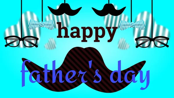 happy father\'s day illustration with swinging muchtech, goggles and bow tie. celebration for father\'s day.
