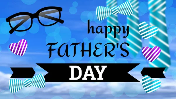happy father\'s day illustration on blur sky background. concept for father\'s day celebration.