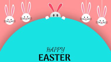 Güzel bir Paskalya animasyonu. Sallanan tavşan yüzlü ve yarım tavşan suratlı..