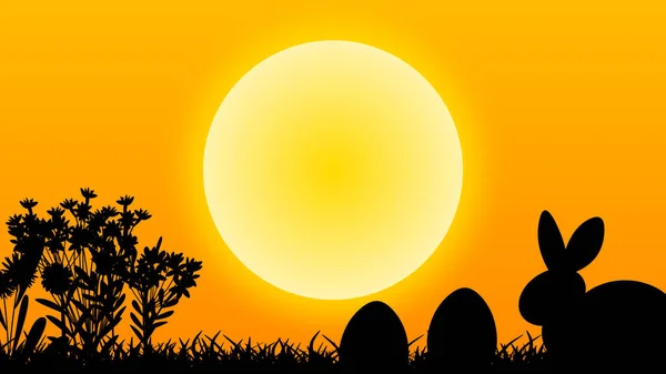 Animação Páscoa Criativa Usando Conceito Tempo Nascer Sol Feliz Feriado — Fotografia de Stock