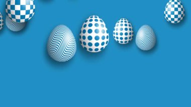 Paskalya bayramı ve kutlamaları için paskalya yumurtalarının hareketli animasyonu