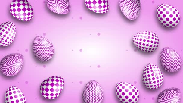 Dekorativní Velikonoční Vajíčka Kopírovací Prostor Pro Velikonoční Pozdravy — Stock video