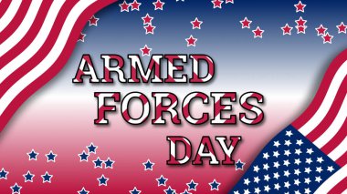 Silahlı Kuvvetler Günü, illüstrasyonu selamlıyor. Silahlı Kuvvetler Günü ABD 'nin ulusal bayramıdır..