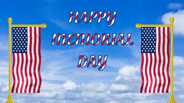 happy memorial day greeting illustration image.  concept for celebrating memorial day in usa.