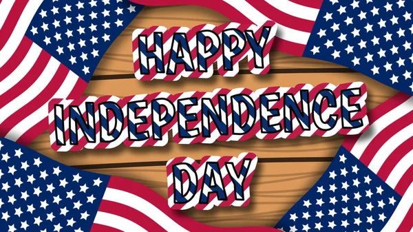Fröhliche Grüße Zum Unabhängigkeitstag Auf Der Textur Der Nationalflagge Animierter — Stockfoto